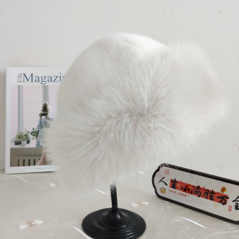 Luxury Faux Mink Mongolian Winter Hat For Women Soft Plush Snow Cap 8