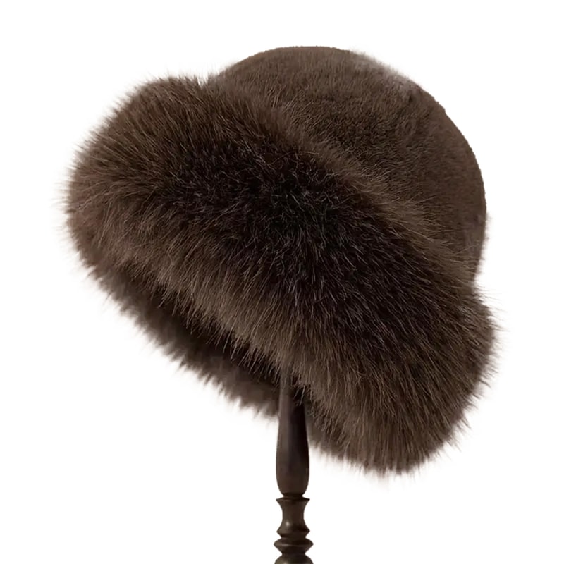 Luxury Faux Mink Mongolian Winter Hat For Women Soft Plush Snow Cap 11