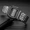 LuxeGlow LED Digital Watch for Men Stainless Steel Business Wristwatch