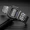 LuxeGlow LED Digital Watch for Men Stainless Steel Business Wristwatch