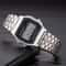 LuxeGlow LED Digital Watch for Men Stainless Steel Business Wristwatch