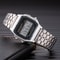 LuxeGlow LED Digital Watch for Men Stainless Steel Business Wristwatch