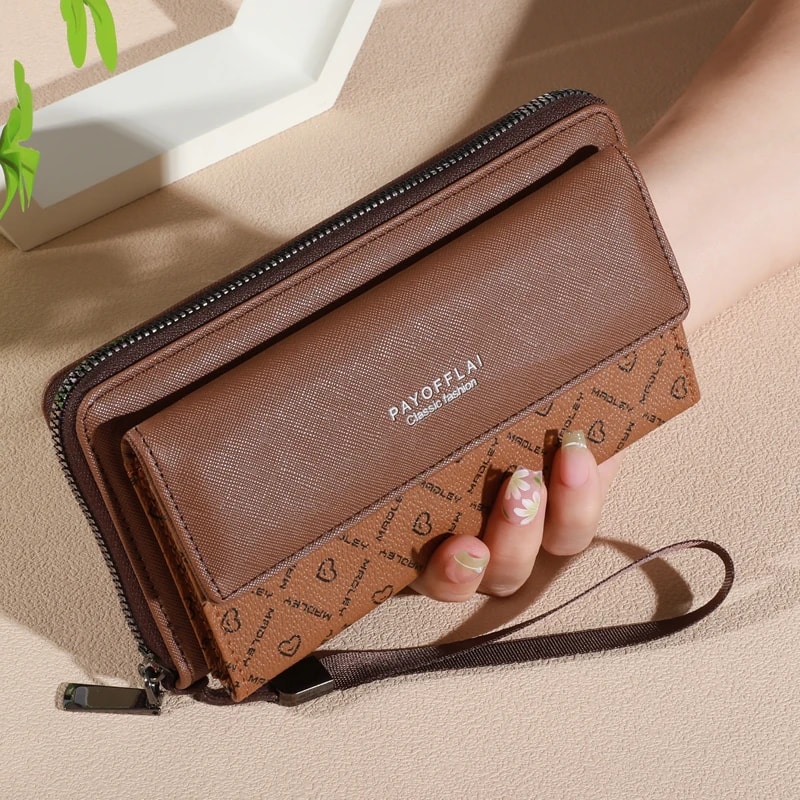 VintageShield Mens Leather Wallet With Zipper Card Holder Photo Pocket 7