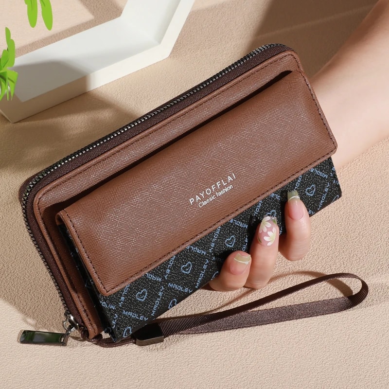 VintageShield Mens Leather Wallet With Zipper Card Holder Photo Pocket 8
