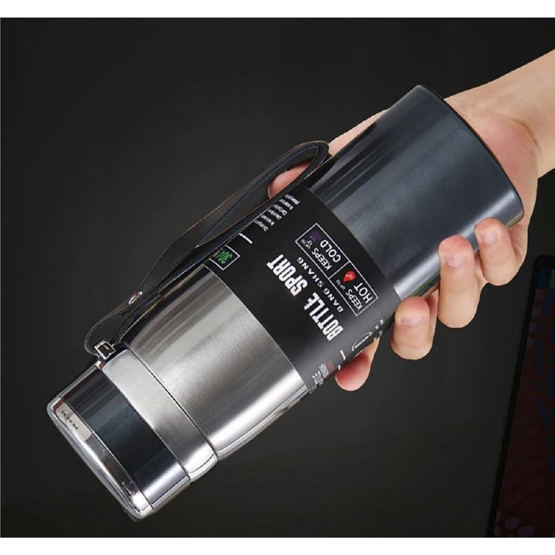 ArcticGrip Insulated Water Bottle Stainless Steel Vacuum Flask With Handle 1