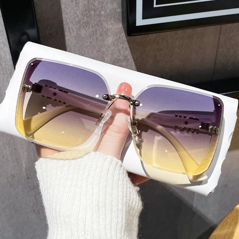 Luxe Retro Square Sunglasses for Women Vintage Driving Shades