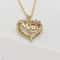 Gold Plated Mom Heart Necklace with Pink Cubic Zirconia Gift for Mothers