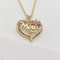 Gold Plated Mom Heart Necklace with Pink Cubic Zirconia Gift for Mothers