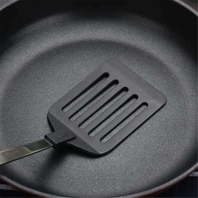 Premium Stainless Steel Kitchen Turner With Nylon Handle NonScratch Frying Spatula For Eggs Fish 3