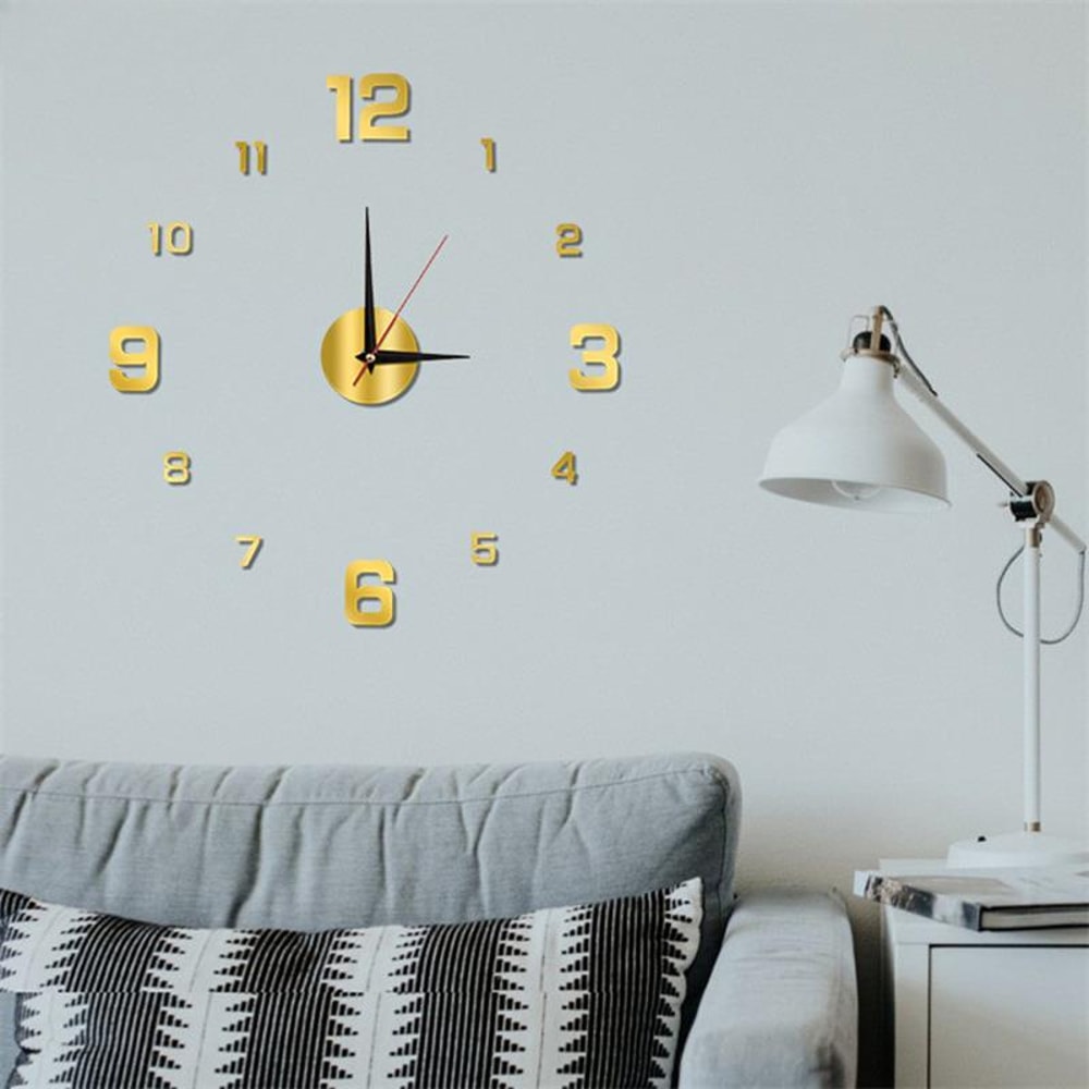 Stylish Frameless DIY Wall Clock Silent Modern Wall Decor 1