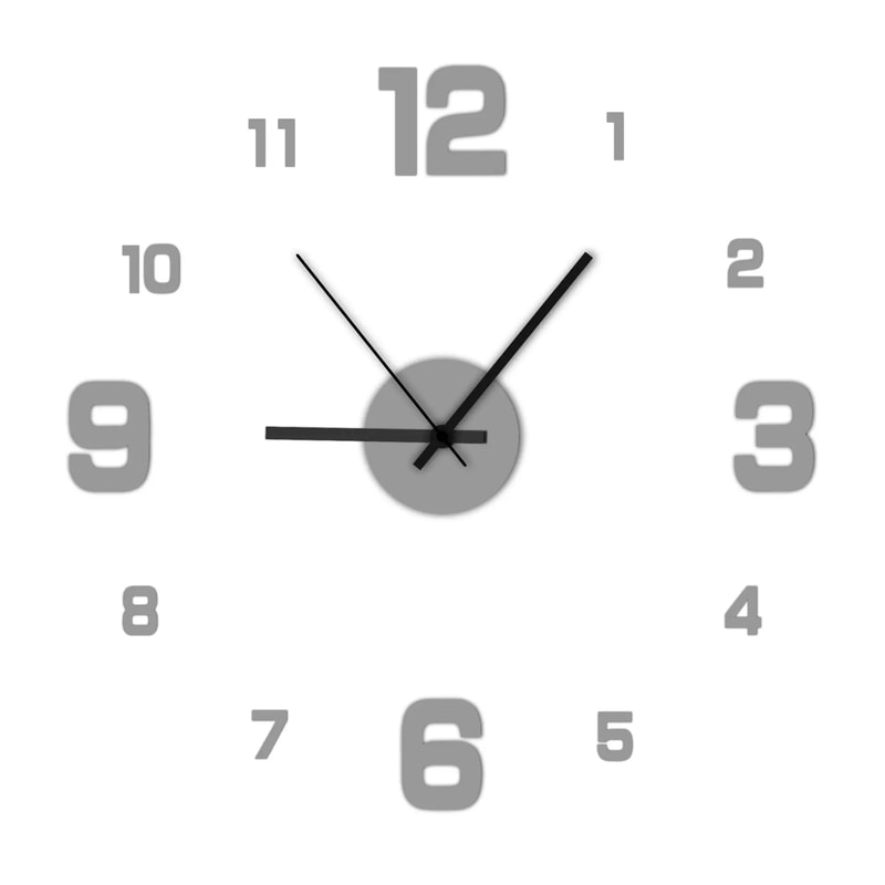 Stylish Frameless DIY Wall Clock Silent Modern Wall Decor 5