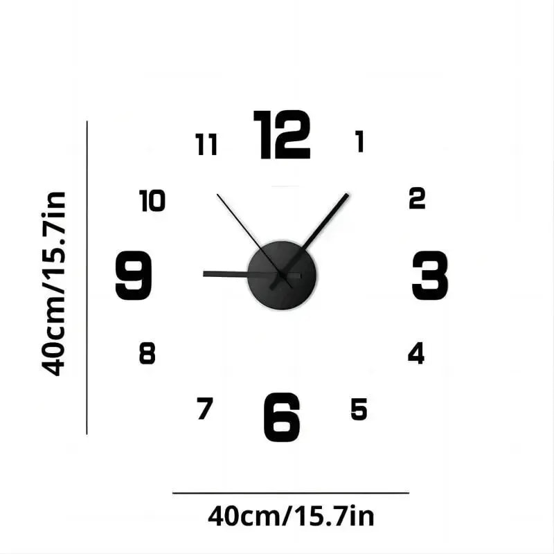Stylish Frameless DIY Wall Clock Silent Modern Wall Decor 4