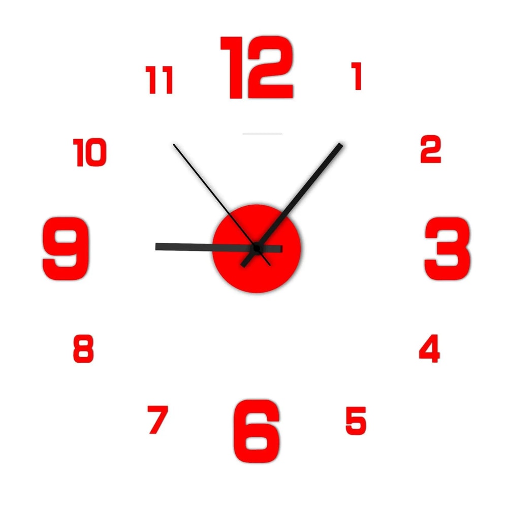 Stylish Frameless DIY Wall Clock Silent Modern Wall Decor 6