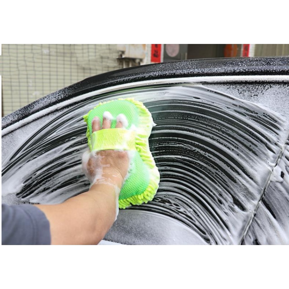 Premium Microfiber Car Wash Sponge Detailing Gloves 0