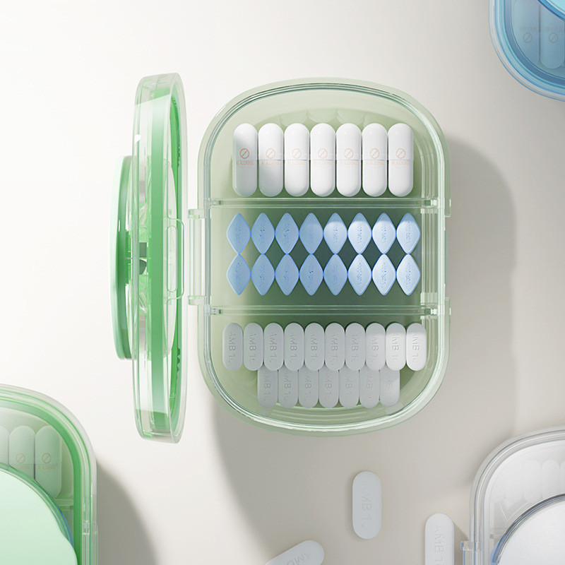 Portable Large Capacity Pill Organizer Weekly Medicine Box