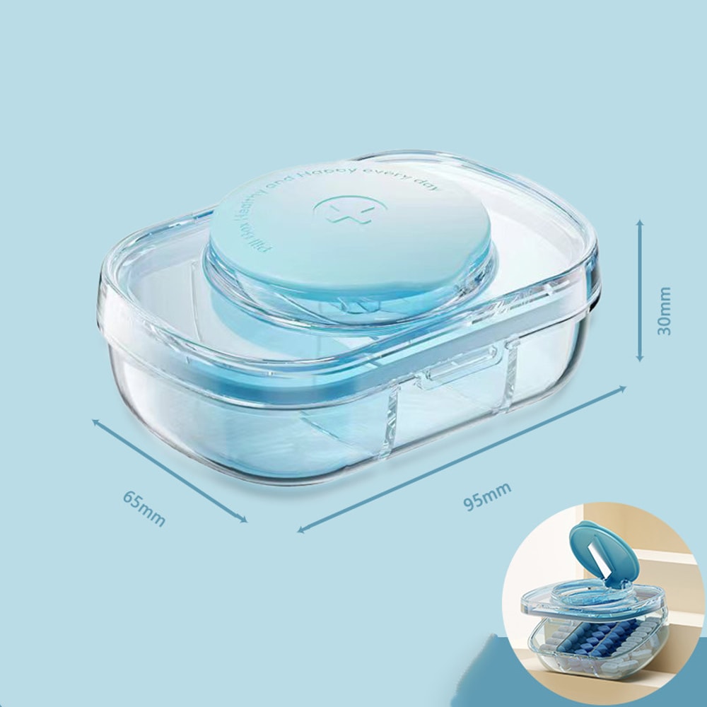 Portable Large Capacity Pill Organizer Weekly Medicine Box