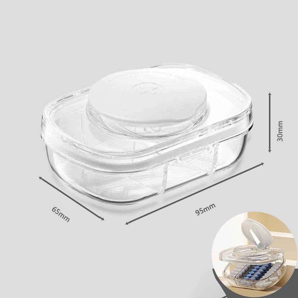 Portable Large Capacity Pill Organizer Weekly Medicine Box