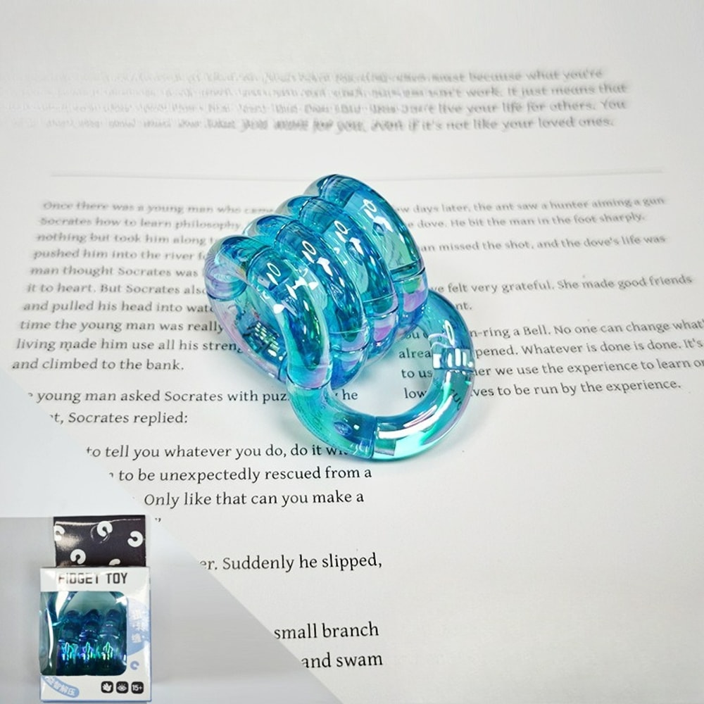 Electroplated Metal Finger Fidget Toy For Stress Relief Focus 2