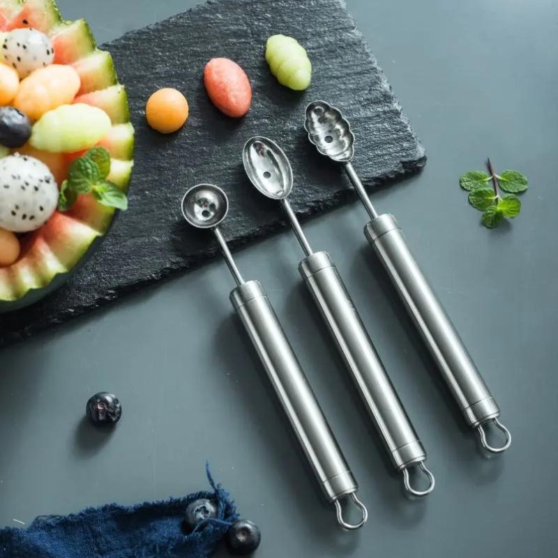 Stainless Steel Fruit Ball Scoop Carving Cutter For Perfect Garnishes 1