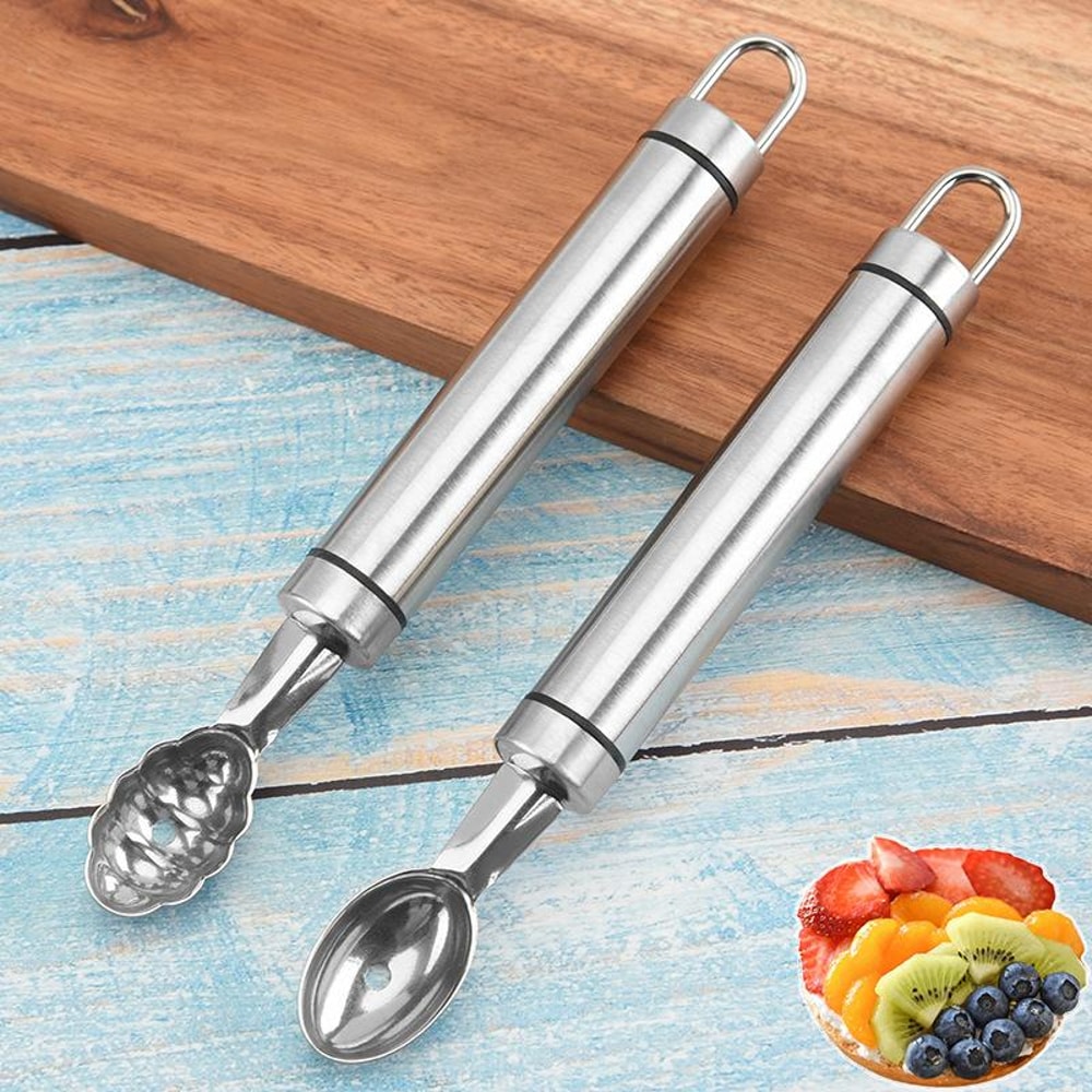Stainless Steel Fruit Ball Scoop Carving Cutter For Perfect Garnishes 2