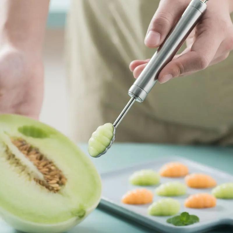 Stainless Steel Fruit Ball Scoop Carving Cutter For Perfect Garnishes 3