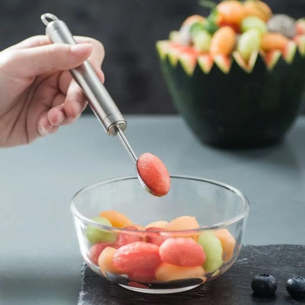 Stainless Steel Fruit Ball Scoop Carving Cutter For Perfect Garnishes 4