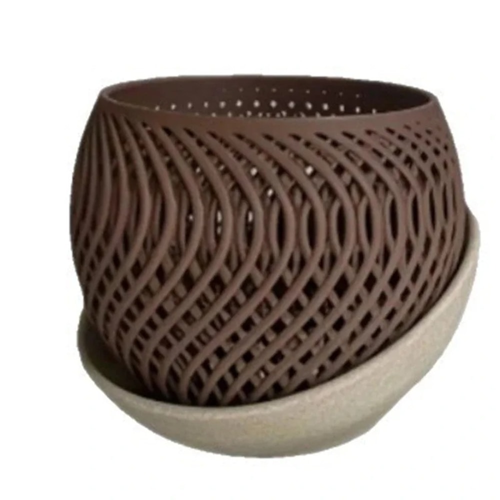 Elegant Printed Flower Pot for Orchids & Succulents – Modern Minimalist Pot