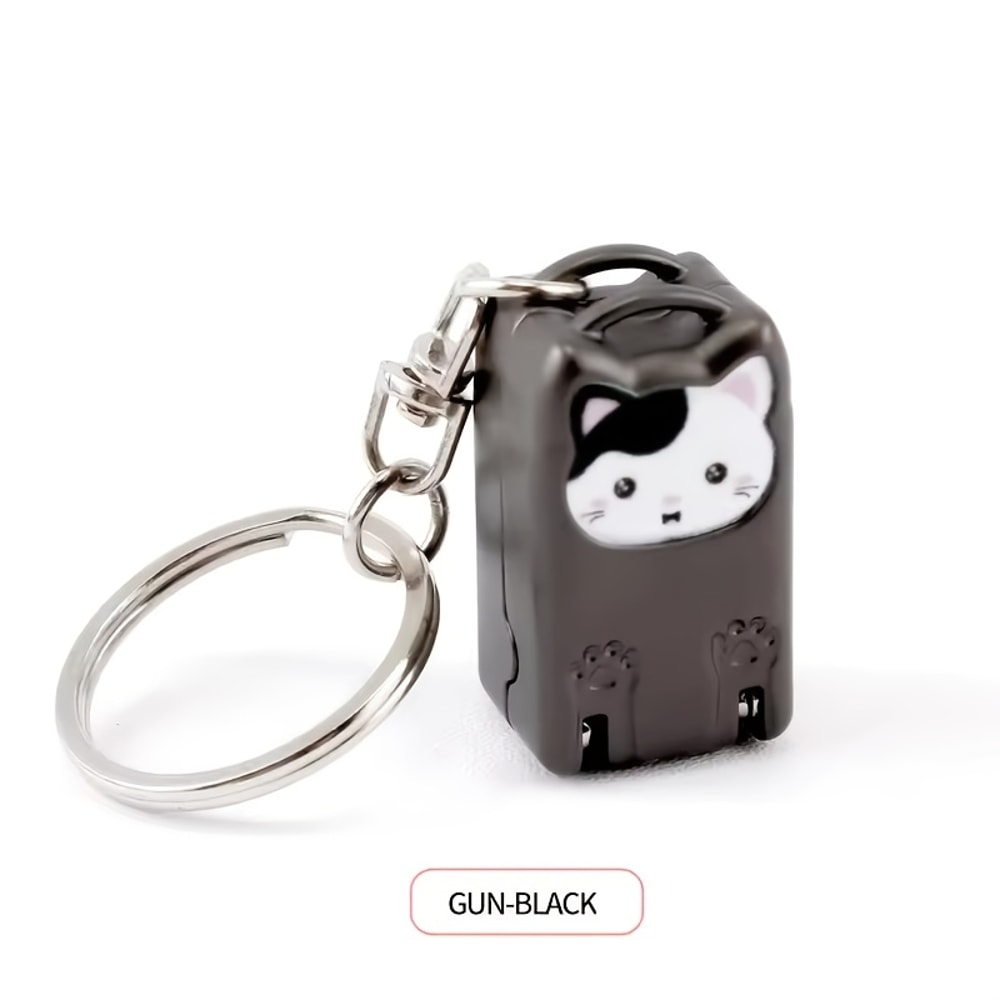 Exquisite Kitten Keychain Foldable Nail Clippers Stainless Steel Manicure Trimmer 5