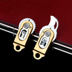 brass mini keychain folding knife – portable outdoor & camping tool