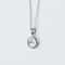 Silver Crystal Round Pendant Necklace For Women Minimalist Fine Jewelry 0