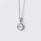 Silver Crystal Round Pendant Necklace For Women Minimalist Fine Jewelry 0