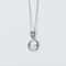 Silver Crystal Round Pendant Necklace For Women Minimalist Fine Jewelry 1