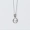 Silver Crystal Round Pendant Necklace For Women Minimalist Fine Jewelry 1