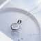 Silver Crystal Round Pendant Necklace For Women Minimalist Fine Jewelry 3