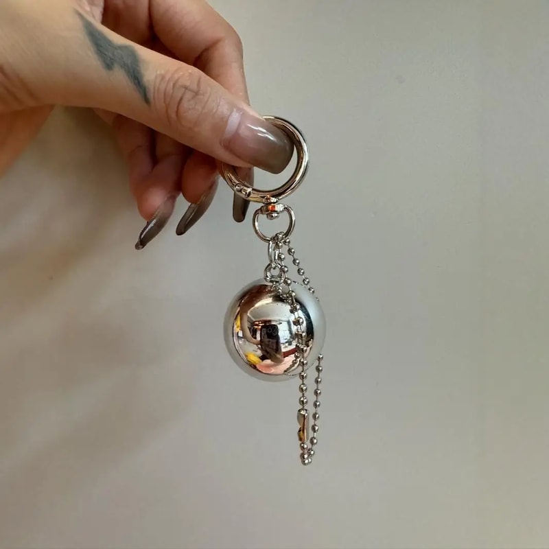 Korean Metal Big Ball Key & Bag Pendant for Car & Accessories