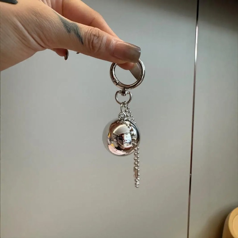 Korean Metal Big Ball Key & Bag Pendant for Car & Accessories