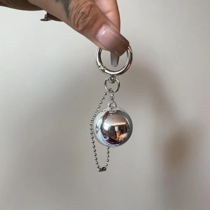 Korean Metal Big Ball Key & Bag Pendant for Car & Accessories