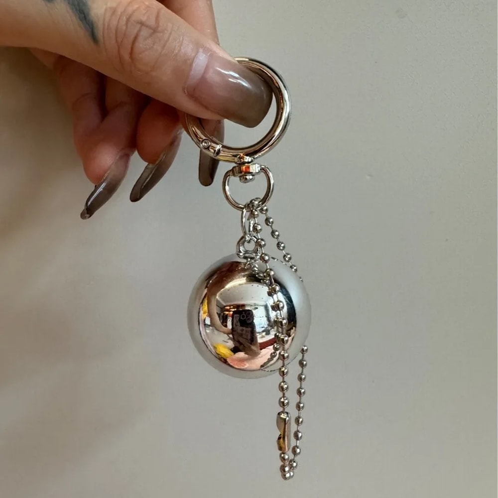 Korean Metal Big Ball Key & Bag Pendant for Car & Accessories