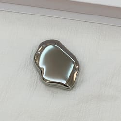 heart-shaped handheld makeup mirror – portable foldable sided compact mirror