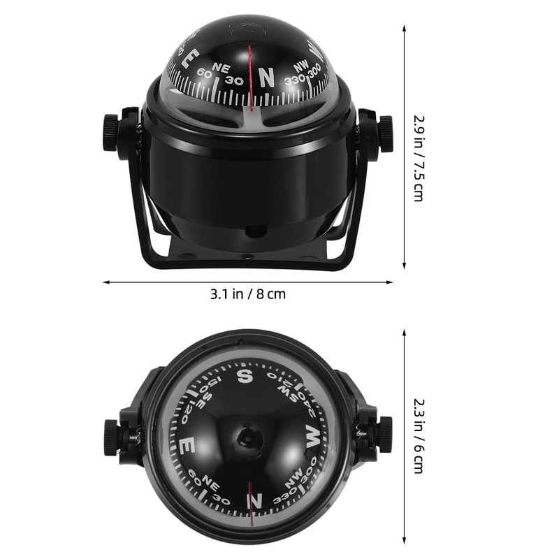 Precision Car & Boat Compass Dash Mount – Multi-Functional Navigation Guide Ball