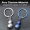Luxury Titanium Keychain Pendant for Men & Women – Luck Gourd Car Accessory