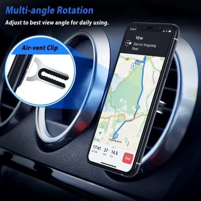 Universal Car Air Vent Phone Holder with Rotation for Safe Driving