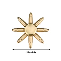 brass bullet hand spinner – stress relief fidget toy