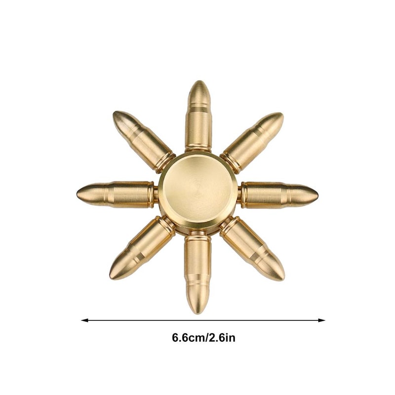 Brass Bullet Hand Spinner – Stress Relief Fidget Toy