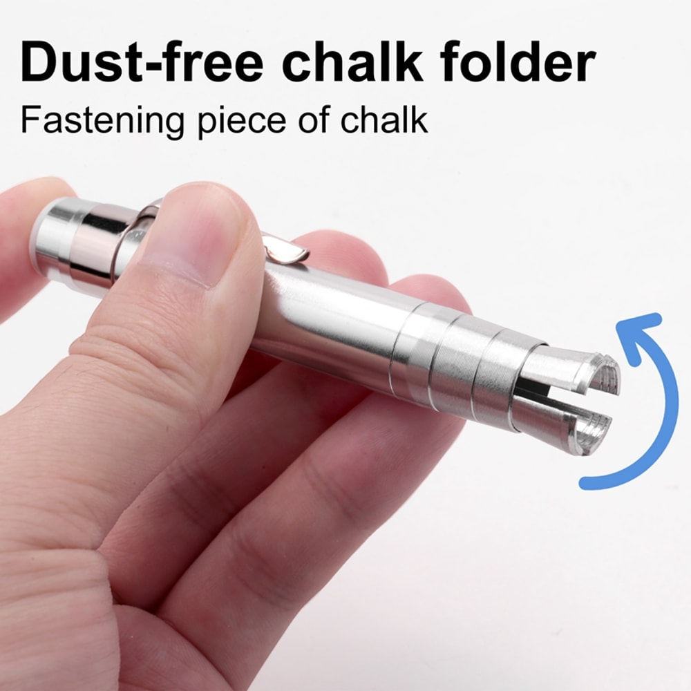 Premium Silver Aluminum Chalk Holder – Durable for Clean, Easy Writing