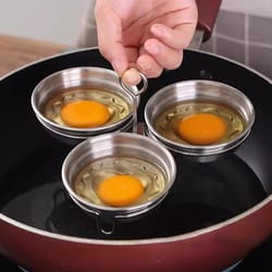 stainless steel egg poacher & steamer pan for perfect breakfasts