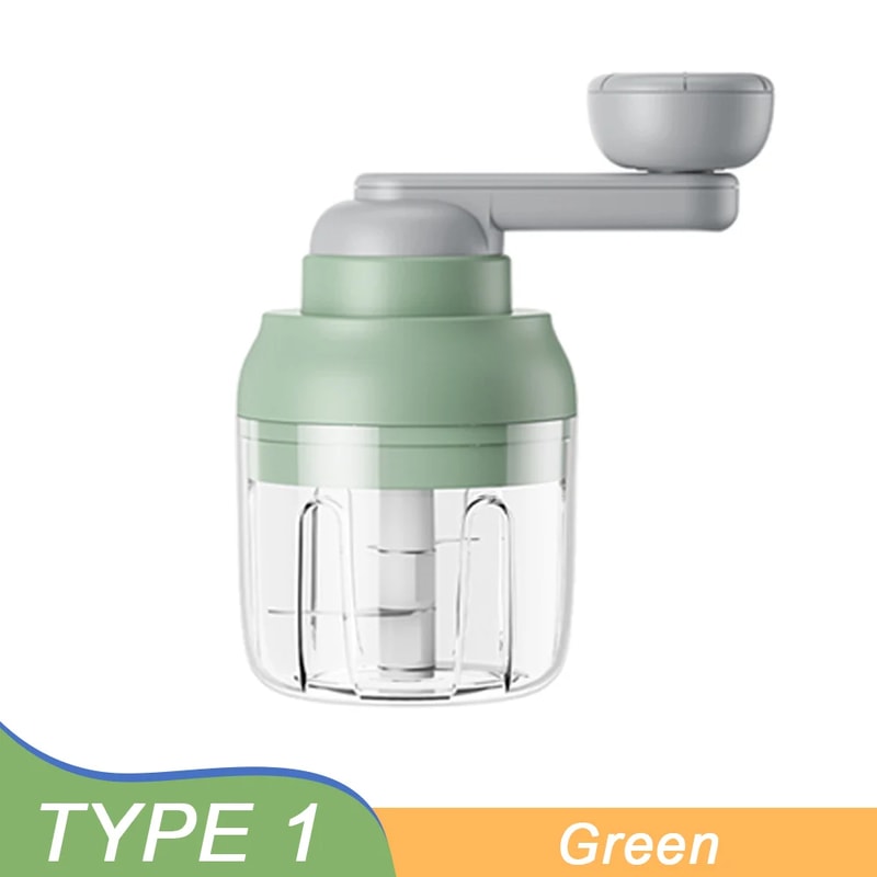 Manual Garlic Chopper Meat Mincer Hand Rotary Vegetable Cutter 5