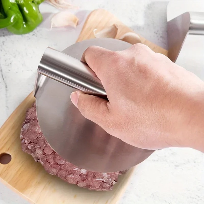 Stainless Steel Smash Burger Press & Heavy Duty Patty Maker