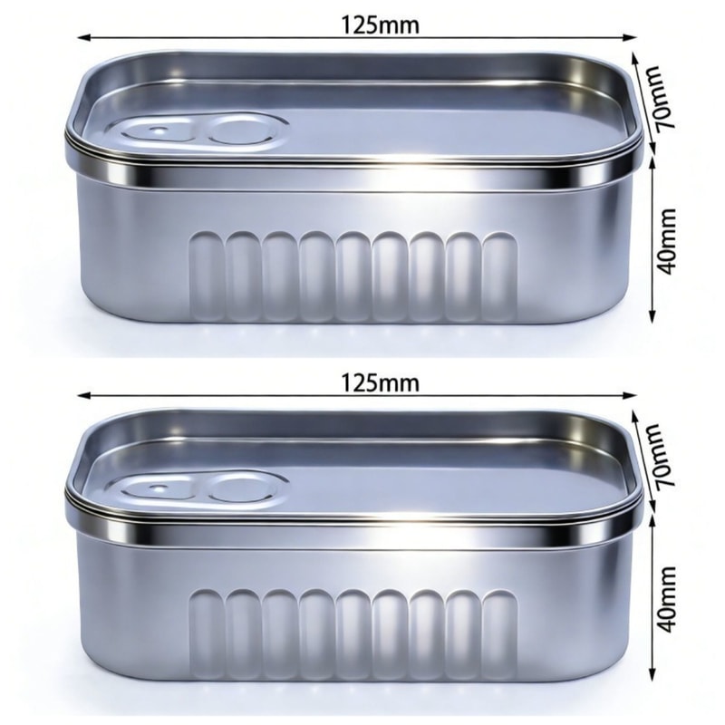 Compact Sardine Can Storage Box Portable Metal Tin For Small Items 6