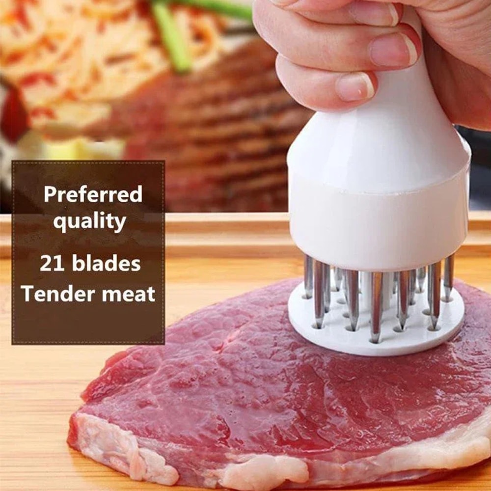 Premium Stainless Steel Meat Tenderizer Tool – Heavy Duty Steak Tenderizer & Meat Hammer